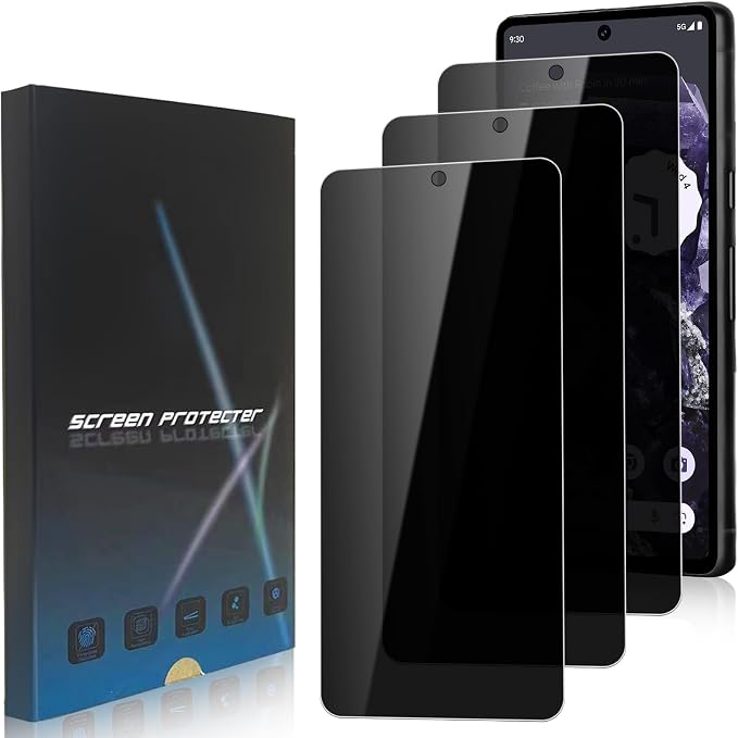 3 Pack Privacy Screen Protector for Google Pixel 10 9H Hardness Anti-Spy Tempered Glass Protection Film Google Pixel 10 6.3 Support Fingerprint Reader Anti-Scratch Case Friendly