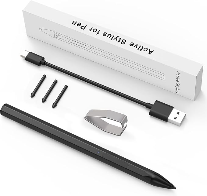 ASUS Stylus Pen for Transformer/Vivobook Flip/Notebook Touchscreen Laptop/Tablet - Rechargeable 4096 Pressure Sensitivity Microsoft MPP Protocol Black