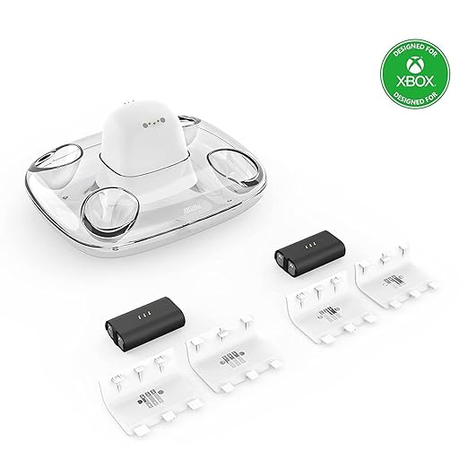 8Bitdo Dual Charging Dock for Xbox Wireless Controllers, Xbox Charging Station with Magnetic Secure Charging for Series X|S & One Controller (White)