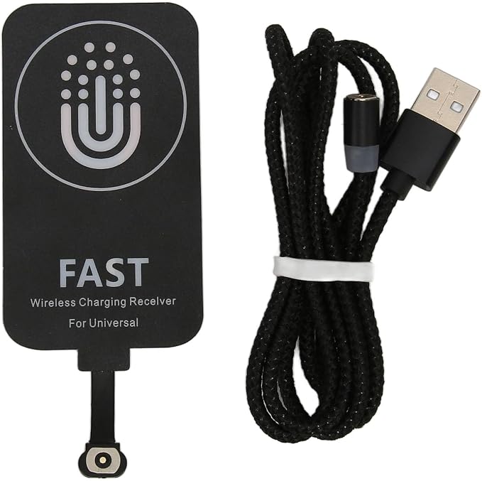 Sonew Ultra Thin Wireless Charger Receiver 10W with Magnetic Cable for Type C Smartphones - Compatible with A51 A20E 2