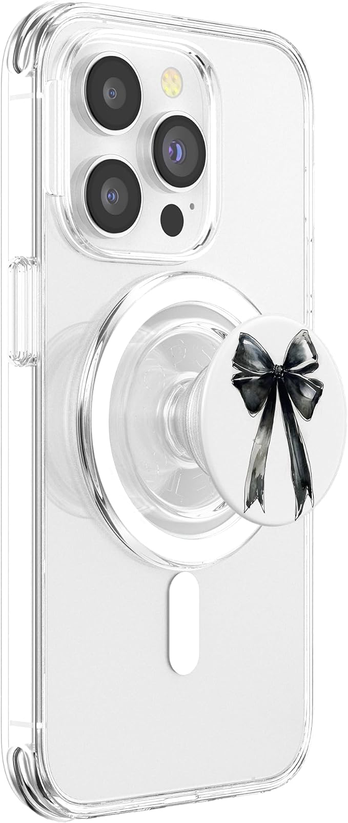 Girly | Bow in Watercolor || Coquette | Aesthetic Black Bow PopSockets Adhesive PopGrip