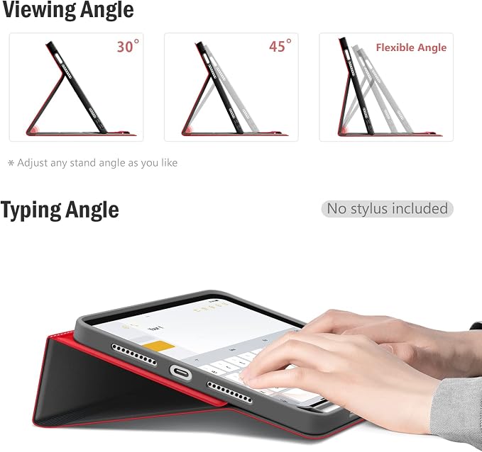 Antbox Case for iPad mini 7 A17 Pro for iPad mini 7th/6th Generation | Built-in Pencil Holder Vegan Leather Smart Cover with Auto Sleep/Wake Stand Function