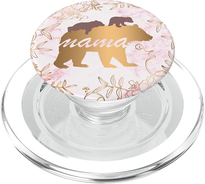 Mama Bear 2 Cubs Women Cell Phone Accessory PopSockets Adhesive PopGrip