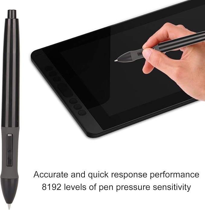 Replacement PEN68D for Graphics Tablet 8192 Sensitive Graphic Drawing Tablet Active Pen for GT 191 GT 221 PRO GT 156HD V2 GT 220 V2 (Black)
