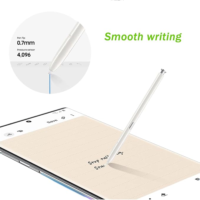 Galaxy Note 10 S Pen Replacement for Samsung Galaxy Note 10 Touch S Pen Galaxy Note 10 Stylus Pen for Samsung Galaxy Note 10+ Stylus Pen (WithBluetooth White)