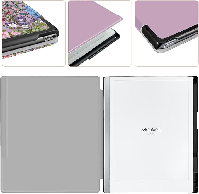 Case for Remarkable 2 Paper Tablet 10.3 2020 ReleasedLightweight and Hard Back Shell Protective Book Folio Cover with Built-in Pen HolderComes with Remarkable 2 Pen Tips.