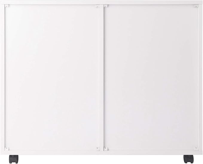 Winsome Halifax Storage Mobile Cabinets, 2 Doors, 4 Drawers, for Home Office, White