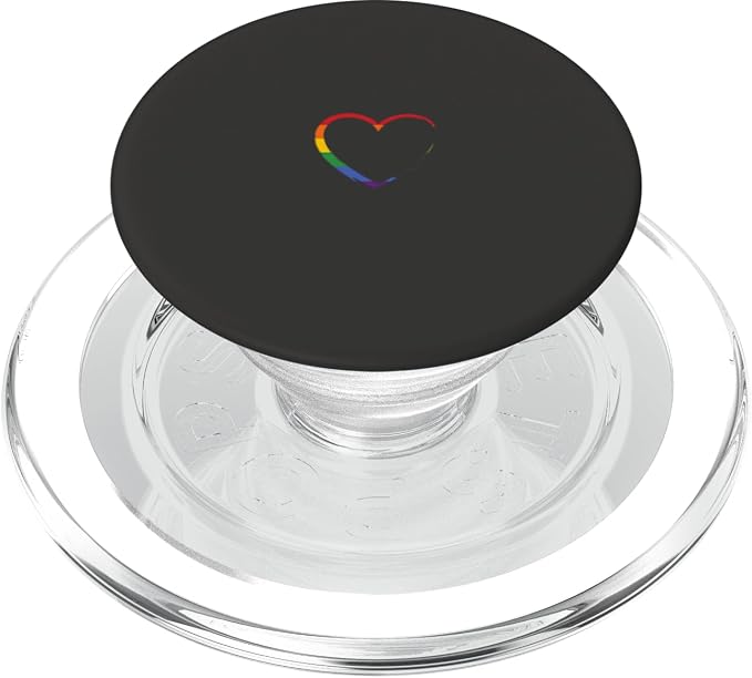 Rainbow Heart PopSockets Adhesive PopGrip