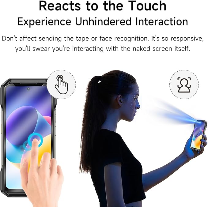 Ulefone 2-Pack Screen Protector Armor 34 Pro Shatterproof Tempered Glass [9H Hardness] [99.99% HD Clear] [Anti Fingerprint] [Perfect Fit]
