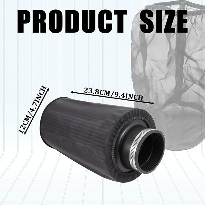 Cold Air Intake Filter Cover, Thickened Dust-proof Water-proof Motorcycle