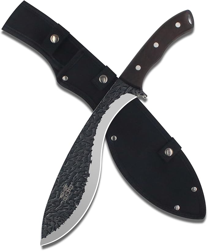 JXE JXO Machete, Full Tang Machete for Cutting Trees Heavy Duty, 3Cr13 Steel with Nylon Sheath for Yard Work, Bushcraft and Outdoor