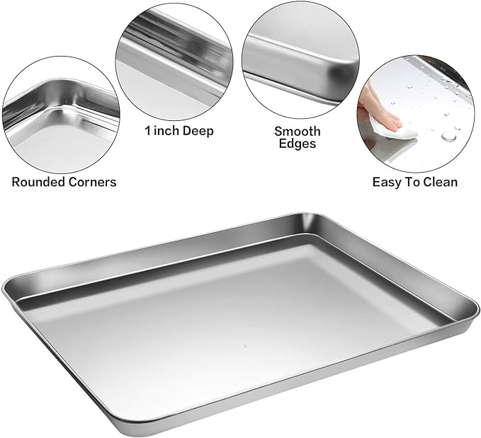 M MCIRCO Baking Sheet with Cooling Rack, Baking Mat Set, Set of 9