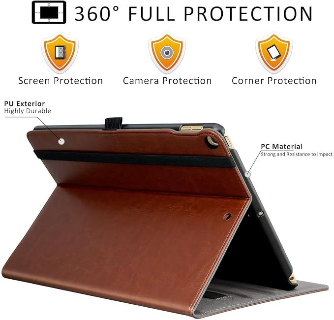 ZtotopCases for iPad 6th/5th Generation 9.7 Inch 2018/2017 iPad Air 2 &amp 1 Case Premium PU Leather Business Folding Cover with Auto Wake/Sleep Multiple Viewing Angles for iPad Air 2nd/1st Gen Bl