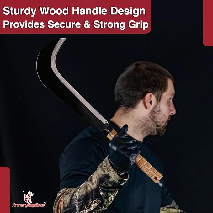 Armory Replicas Full Tang Machete Knife - Multipurpose Outdoor Tool for Gardening