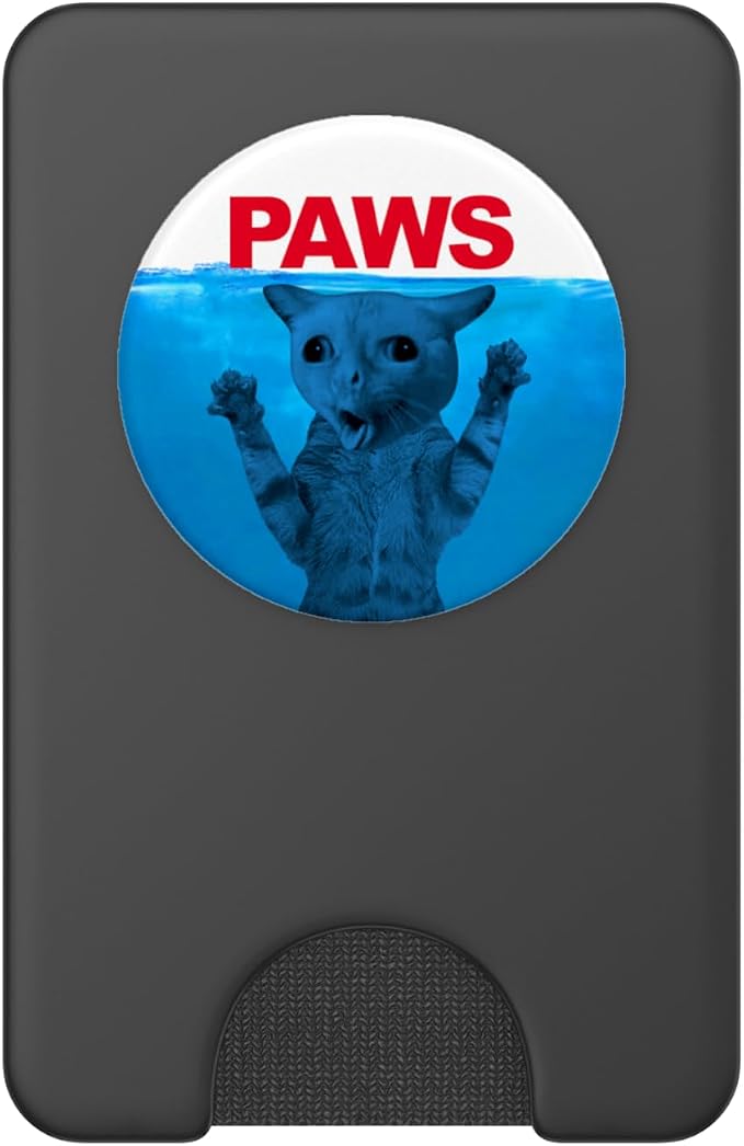 Paws Cat Meme Humor Funny Kitty Lover Funny Cats Dads Mom PopSockets Adhesive PopGrip