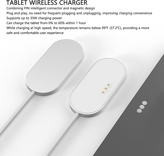 Wireless Charger Fit for Pro Air Slim Magnetic 35W Fast Charging Pad for Easy Work and Gaming 0.5cm Thick (1m)
