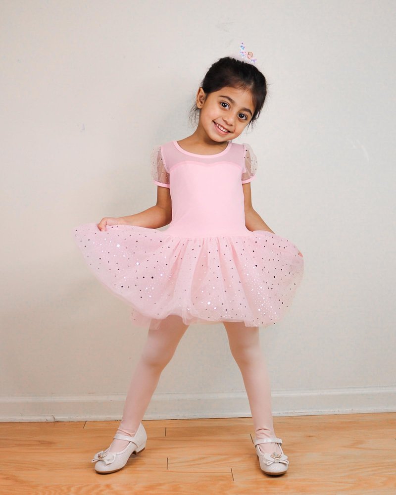 Stelle Girls' Ultra Soft Pro Dance Tight/Ballet Footed Tight(Toddler/Little Kid/Big Kid),BP+WT+BK,L
