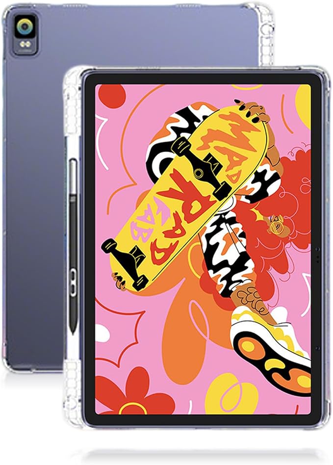 Case Compatible with XPPen Magic Drawing Pad 12.2 Inch Tablet – Shockproof TPU Protective Case with Kickstand Anti-Slip Drop-Resistant Business Style (Clear)