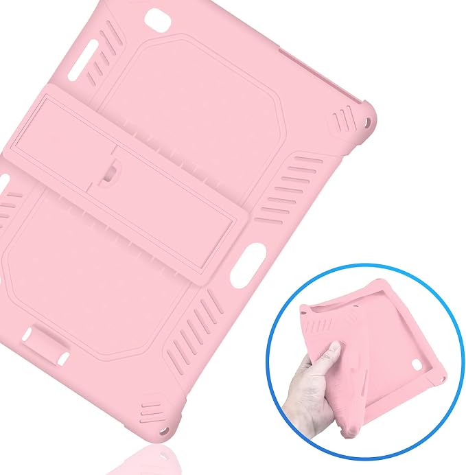 DETUOSI Case for YELLYOUTH 10.1 Tablet Soft Silicone Lightweight Case Compatible with Dragon Touch Notepad K10 ZONKO 10.1 Beyond Tab 10.1 with Stylus Pen and Shoulder Strap Black