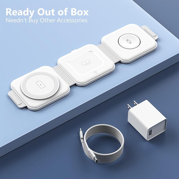 Travel Charger for Samsung Multi Devices Foldable 3 in 1 Wireless Charging Station Fast Charging Stand/Pad Compatible for Samsung Galaxy S26/S25/S24/S23/Note20 GalaxyWatch8/7/6 Galaxy Buds4