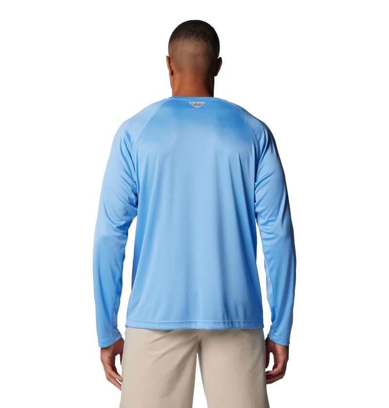 Columbia Men's PFG Terminal Tackle Long Sleeve Fishing Shirt, White Cap/White Logo, 2X Tall