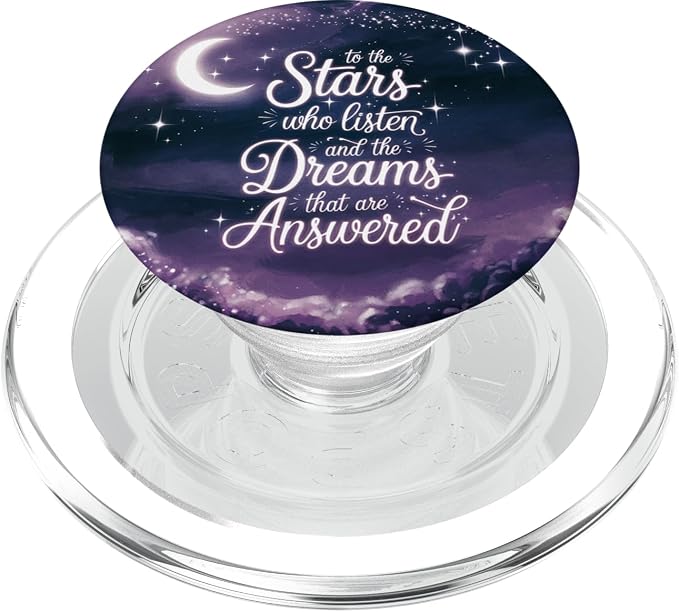 Celestial Stars and Dreams Night Sky Quote Design PopSockets PopWallet for MagSafe