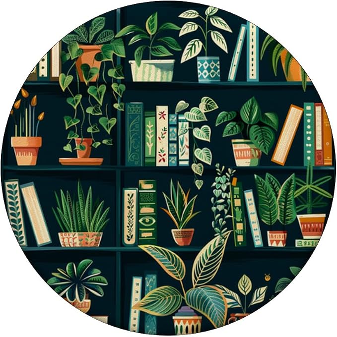 Book Shelves Reading Plants Library Book Lover PopSockets PopGrip for MagSafe