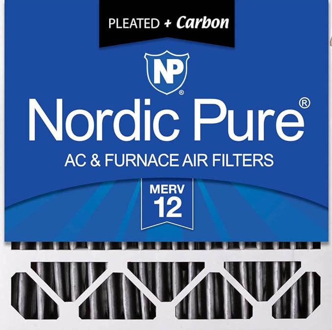 Nordic Pure 20x20x5 Honeywell Replacement Furnace Filters MERV 12 Plus Carbon 1