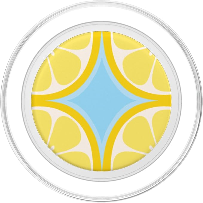 PopSockets Phone Grip – Lemon Slice Blue PopSockets PopWallet for MagSafe