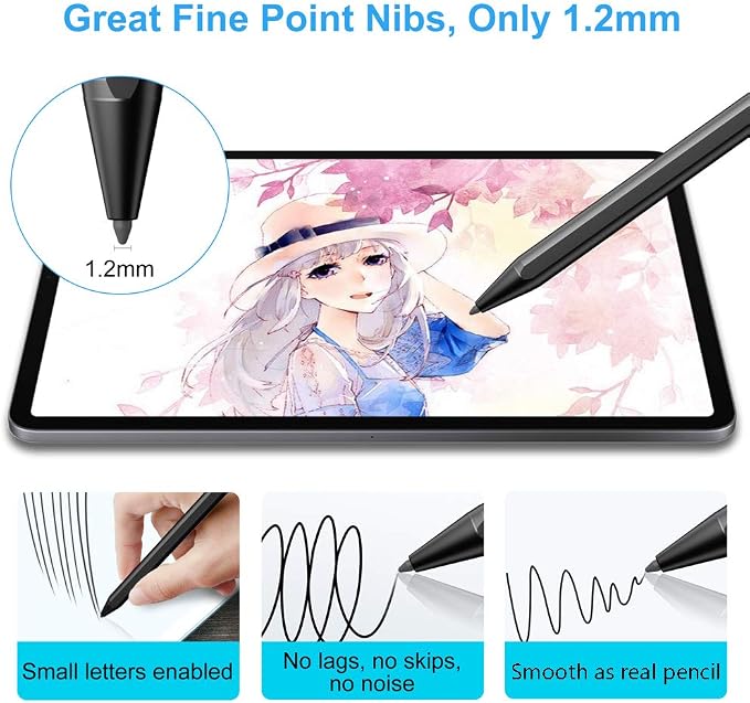 Stylus Pen for iPad (2026-2018) with Fast Charge Palm RejectionFOJOJO Active Pencil for iPad10/9/8/7/6th11th A16Pro 11/13 M4Air 11/13 M2/M3/M4Pro12.9Air 5/4/3rdMini 7/6/5