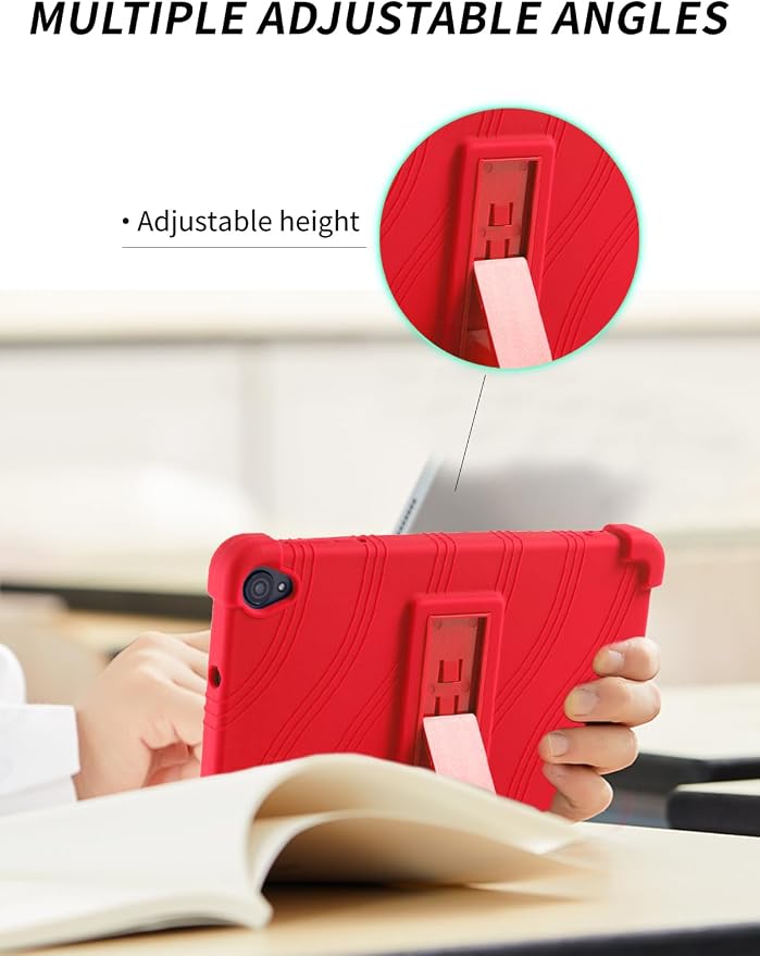 Case for Callsky-Tab Ctab 8 Android Tablet 8 Inch，WUNIAK Shock Proof Lightweight Stand Rubber Shell Protective CoverKids Friendly Soft Silicone Adjustable Stand CoverBlack