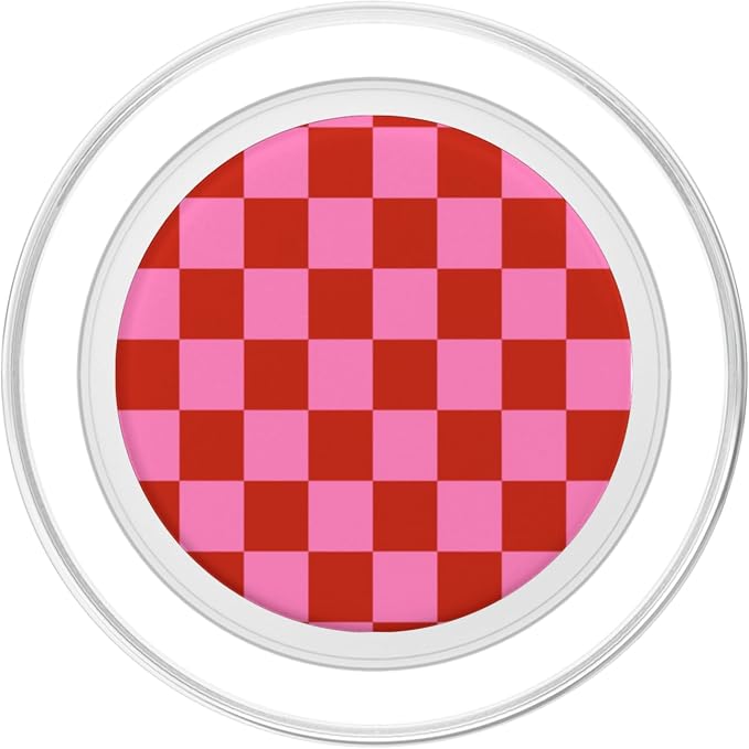 Red Pink Checkered Pink Red Checkered Pink and Red Checkered PopSockets Adhesive PopGrip