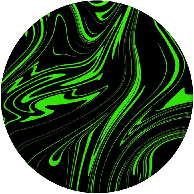 Green Black Modern Abstract Swirl Pattern Men Teen Boys PopSockets PopGrip for MagSafe