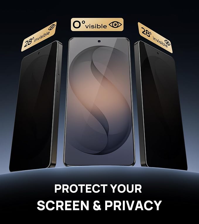 SSLOTSCASE for iPhone 17 Privacy Screen Protector [2 Pack] [9H Hardness] | Anti Spy Tempered Glass Film Military Grade Shatterproof Easy Installation Anti Reflective Screen Protector for iPhone 17
