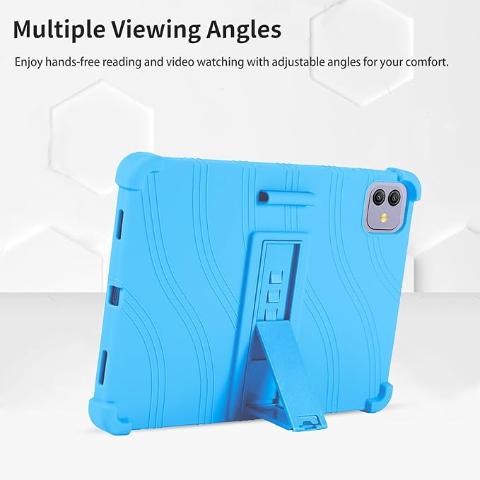 Case for Blackview Link 8 12.7-Inch Tablet – Shockproof Silicone Protective Cover with Kickstand Drop-Resistant Business Style (Black)