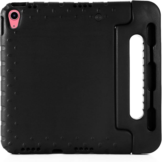 Kids Case for iPad Pro 11 M5/M4 &amp iPad Air 11 (2026/2025/2024) Shockproof Case with Pencil Holder Techcircle Light EVA Foam Handle Stand Bumper Protective Child Friendly Drop Proof Cover Black