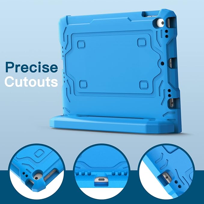 JETech Kids Case for iPad 9th/8th/7th Gen 10.2 Black | Built-in Screen Protector 360° Rotating Handle Stand Shockproof Full-Body Protection Kid-Friendly Design