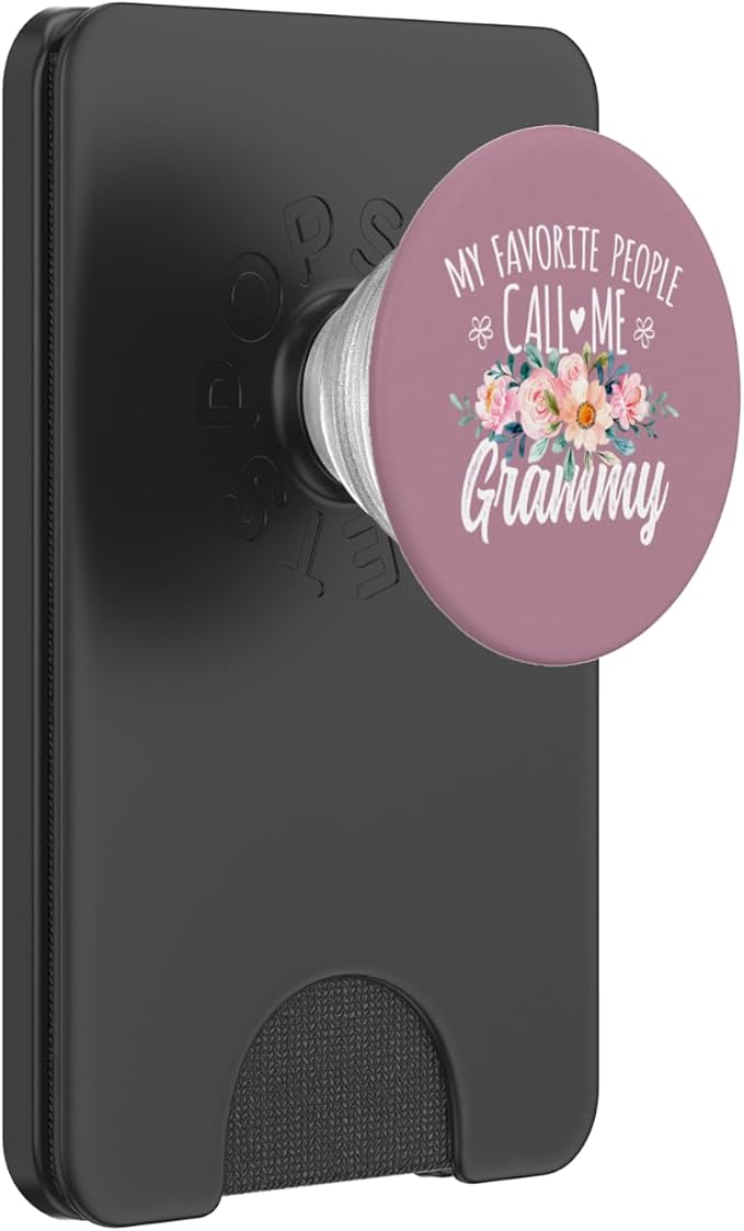 My Favorite People Call Me Grammy Floral Birthday Grammy PopSockets PopGrip for MagSafe