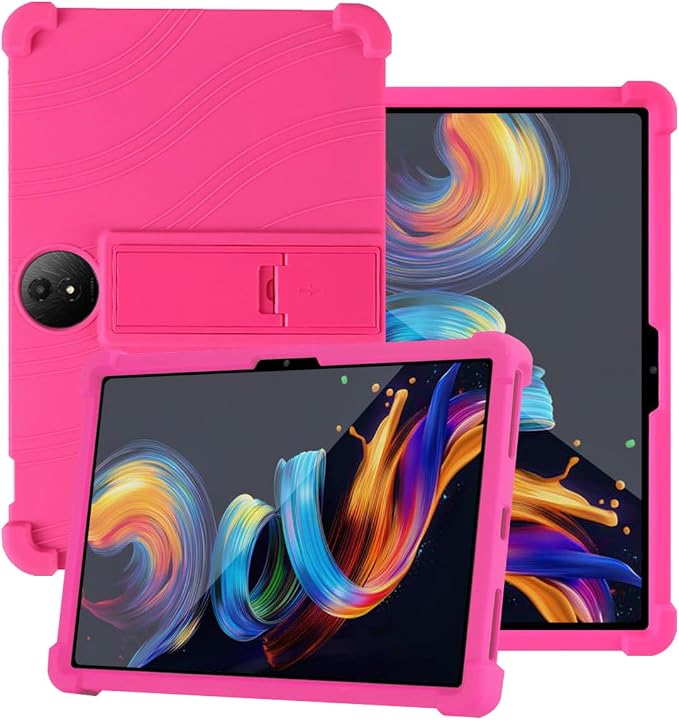 Tablet Case for TCL Nxtpaper 11 Plus Soft Silicone Case with Adjustable Stand Shockproof Protective Cover for TCL Nxtpaper 11 Plus 11.5 inch. (Black)