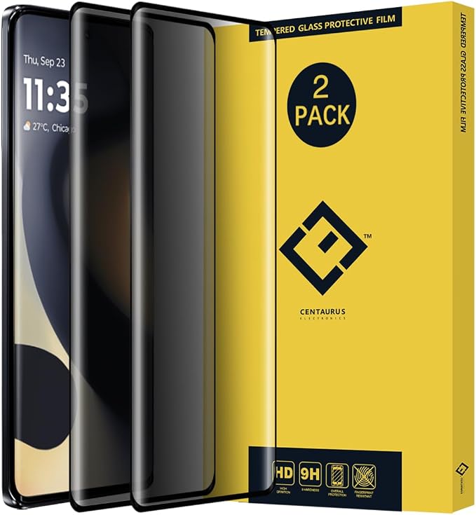 OCESTORE 2 Pack 3D Curve Privacy Screen Protector Full Coverage Tempered Glass Protectors Anti-peeping Anti-Spy Anti-Scratch Ultra-Thin Replacement for Moto Edge 2024