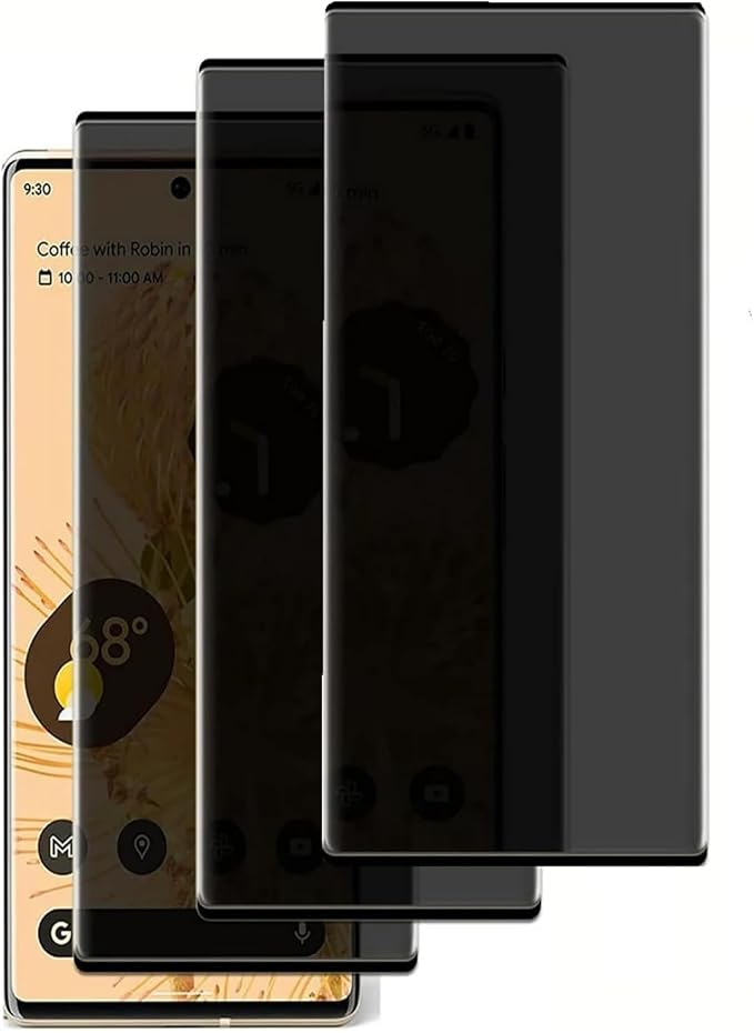 3 Pack Privacy Screen Protector for Google Pixel 4 9H Hardness [Anti-Scratch] Full Coverage Anti-Spy Tempered Glass Film for Google Pixel 4 [Don’t Support Fingerprint Unlock] | 9H Hardness Anti-Spy T