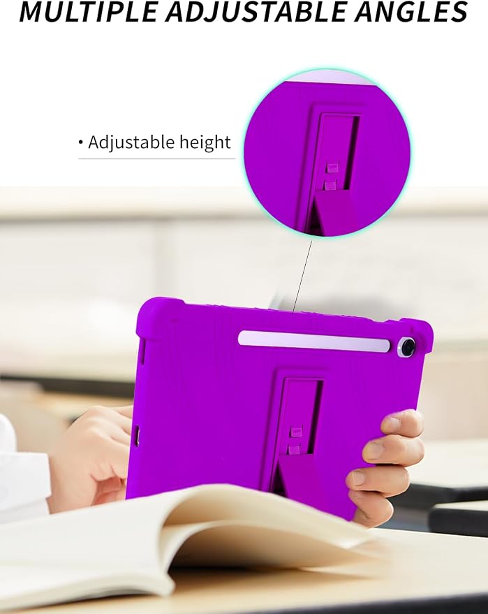 Case for Samsung Galaxy Tab S11 Tablet 11 inchWUNIAK Shock Proof Lightweight Stand Rubber Shell Protective CoverKids Friendly Soft Silicone Adjustable Stand CoverBlue