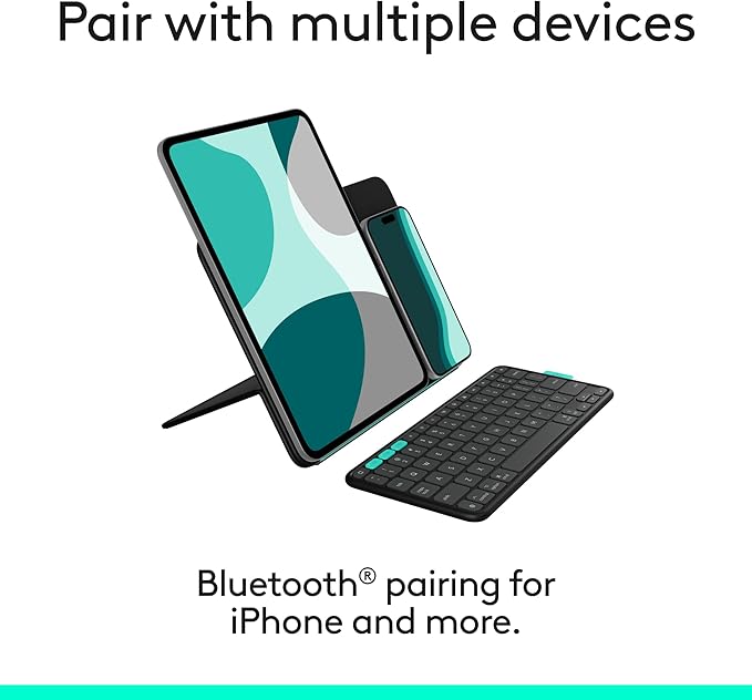 Logitech Flip Folio, Keyboard Case for iPad Pro 13-inch (M4 & M5) & iPad Air 13-inch (M2, M3 & M4) (2024, 2025 & 2026) - Protective & Stowable Bluetooth Keyboard Case, Multi-Device - Midnight Black