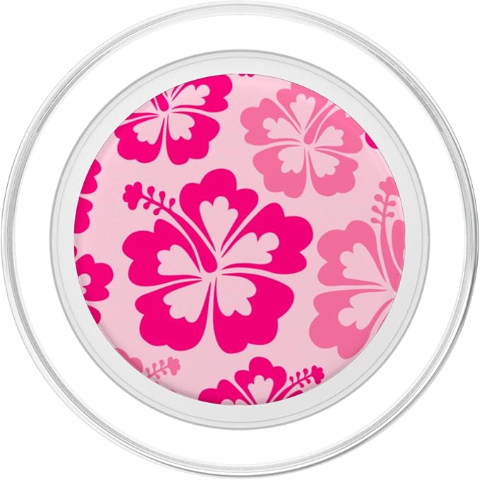 Hibiscus Flower Beach Hawaiian Exotic Floral Surf Vibe Pink PopSockets Adhesive PopGrip