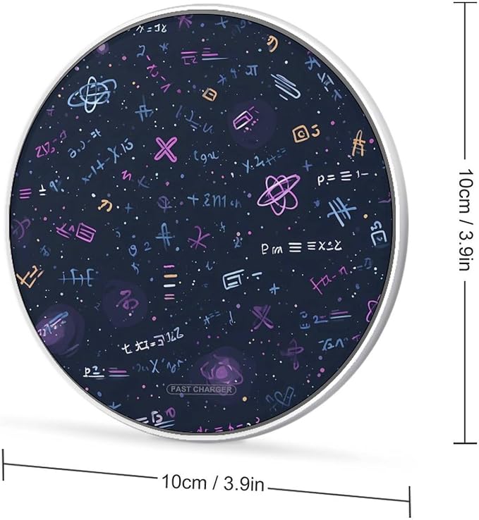 Galaxy Math Equation Geometry Science Wireless Charger SlimWireless Charging Pad Anti-Slip Charger Mat for Men Women
