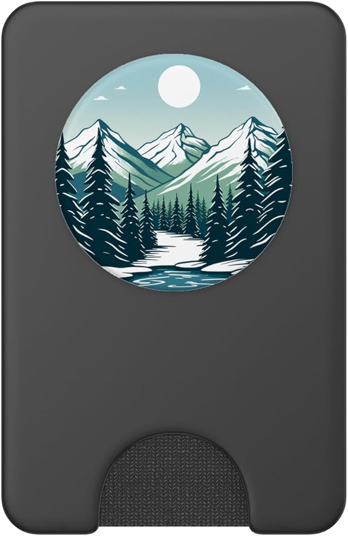Pine Tree Mountain Scene PopSockets PopGrip for MagSafe