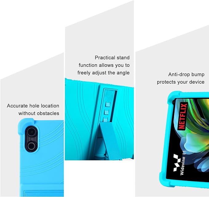 Case Cover for Urao C12 10.36 inch KONXISA Tablet Case with Premium Silicone Material Folding Stand Fuction Anti-Scratch Shockproof and Full Protection Tablet SleeveProtective Covers SkyBlue