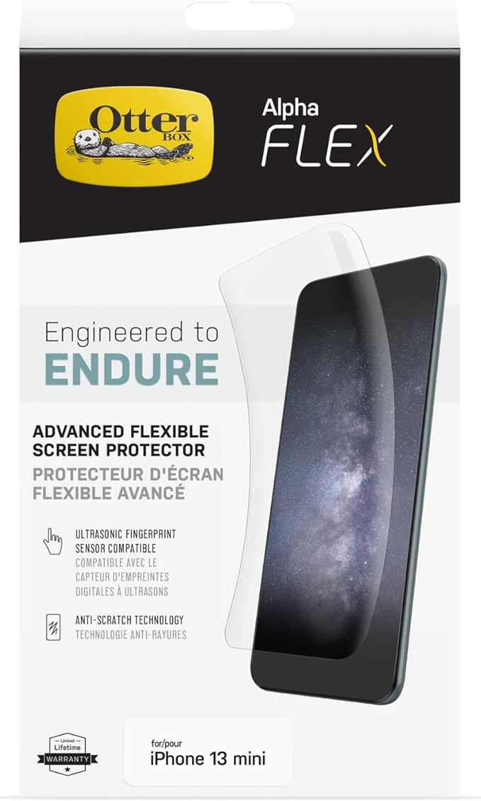 OtterBox Alpha Flex Screen Protector for iPhone 13 mini (ONLY) - CLEAR (GEN 2)