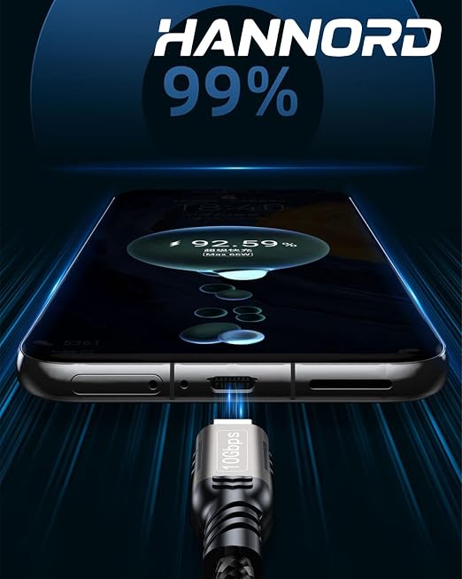 USB-C Cable 10Gbps3.3Ft 2-PackUSB3.2 Gen2 Data Sync Transfer60W 20V 3A Fast ChargerNylon-BraidedAluminum Plugs USB-AtoC Cord for Samsung Galaxy S24/S23Android AutoiPhone 15/15Pro/16/16Pro