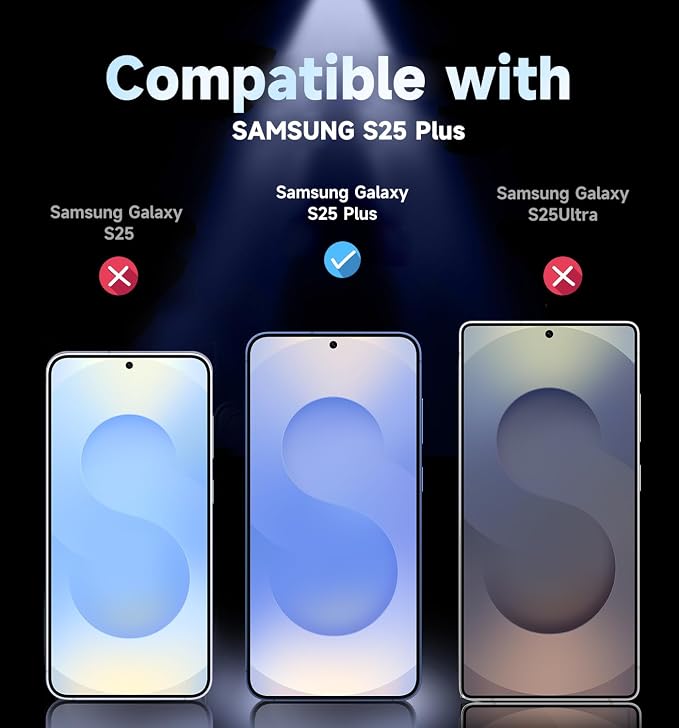 MAGIC JOHN Privacy 2Pack for Galaxy S25 Plus Screen Protector Anti Spy | 6.7 inch 25° Anti-Spy Auto Dust-Elimination Easy Installation Bubble Free Tempered Glass 9H Hardness Case-Friendly